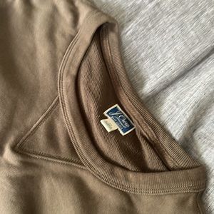 J crew classic French terry sweatshirt in military green size medium